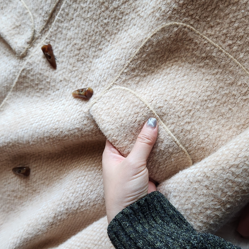 Women's Cream Pea Coat